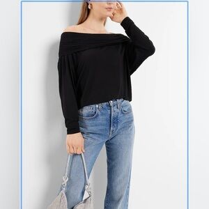 Elegant Black Off-Shoulder blouse